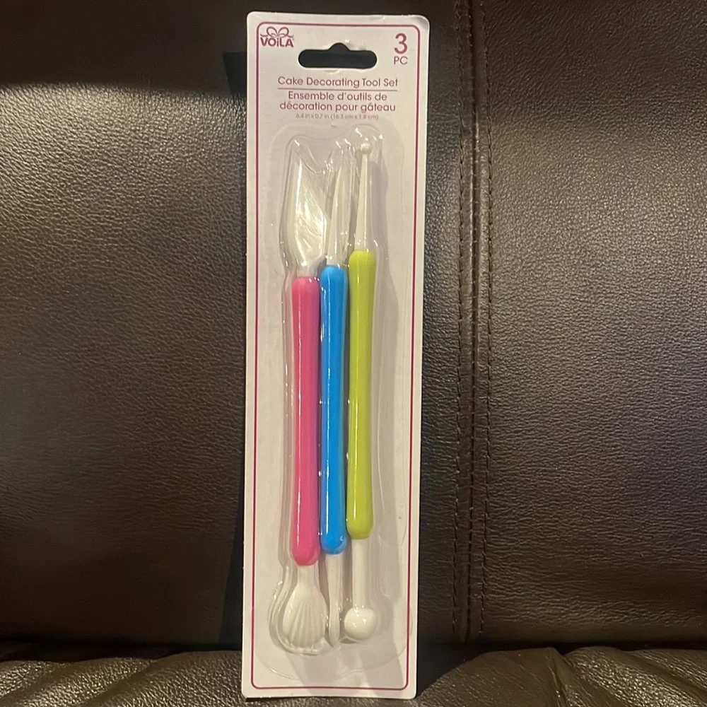 3 Piece Cake Decorating Tool Set:Ball Tools,Pen,Knife,& Needle Tools,Icing Bag - Picture 6 of 11